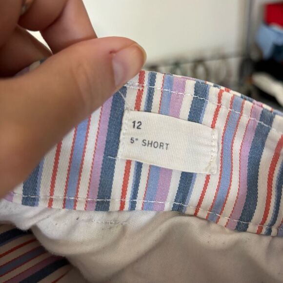 GAP Blue and Pink Striped Shorts Women’s 12 5” inseam casual khaki chino - Picture 3 of 5